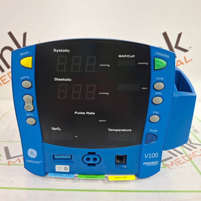 GE Healthcare Dinamap V100 - NIBP, SpO2, Temp Vital Signs Monitor