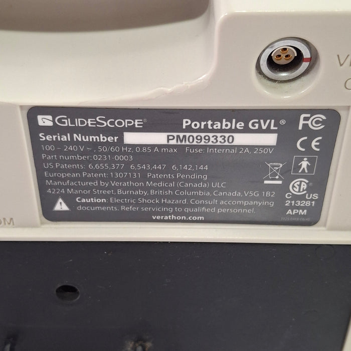 Verathon Medical, Inc Glidescope GVL Video Laryngoscope