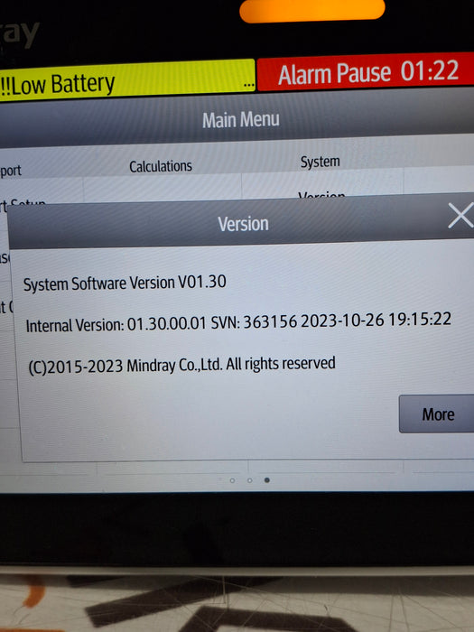 Mindray Benevision N1 Nellcor Transport Monitor