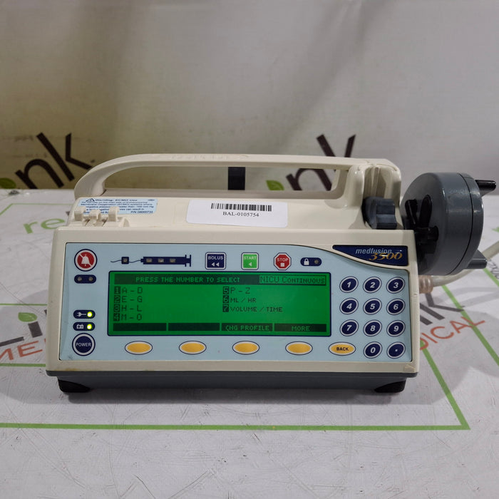 Smiths Medical Medfusion 3500 Syringe Infusion Pump
