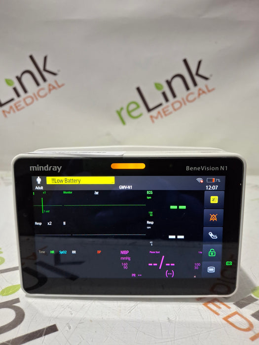 Mindray Benevision N1 Nellcor Transport Monitor