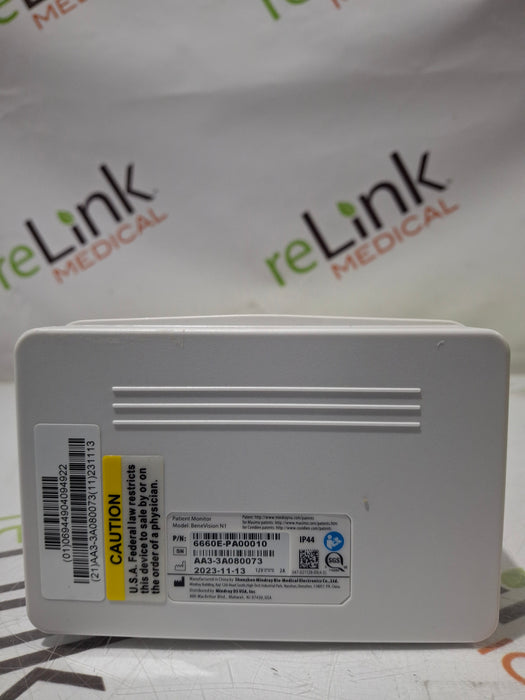 Mindray Benevision N1 Nellcor Transport Monitor