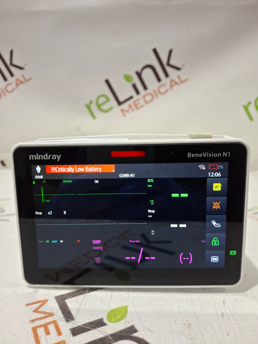 Mindray Benevision N1 Nellcor Transport Monitor