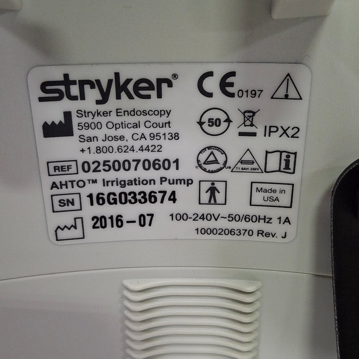 Stryker AHTO Irrigation Pump