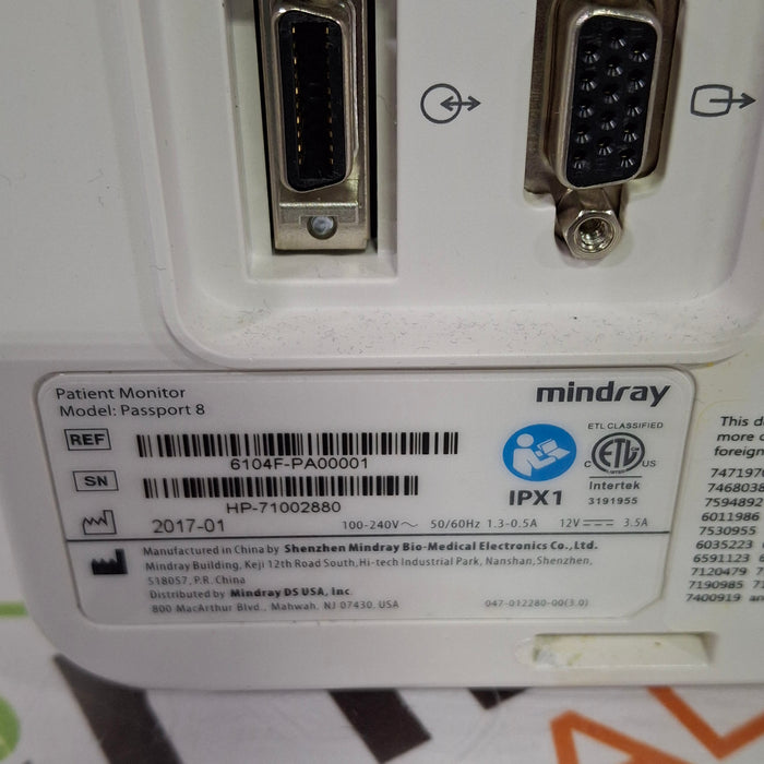Mindray Passport 8 Patient Monitor