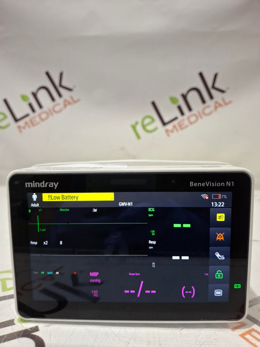 Mindray Benevision N1 Nellcor Transport Monitor