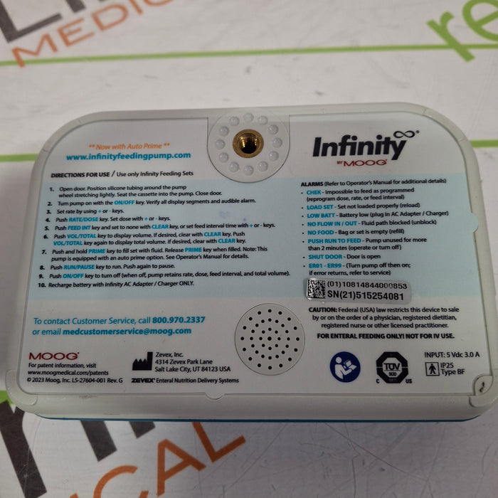 Moog Medical Enteralite Infinity Enteral Feeding Pump