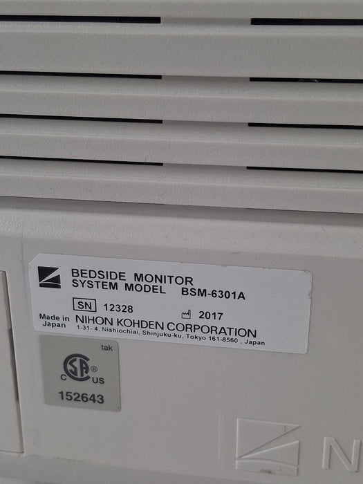 Nihon Kohden Life Scope BSM-6301A Patient Monitor