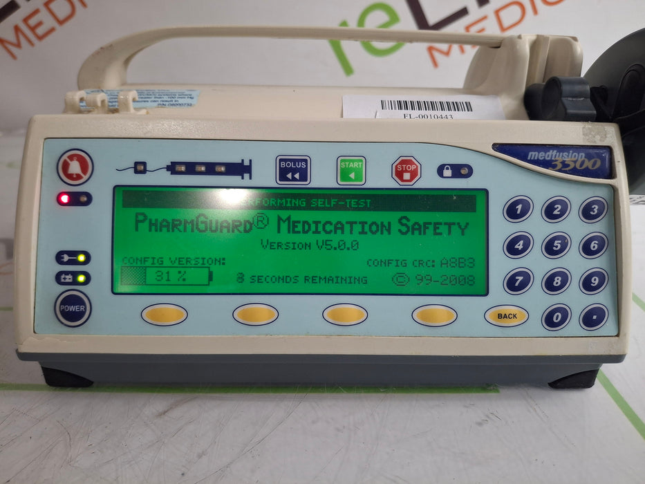 Smiths Medical Medfusion 3500 Version 5 Syringe Infusion Pump