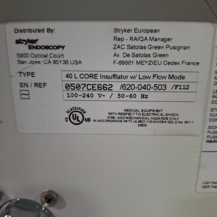 Stryker 40L Highflow Insufflator