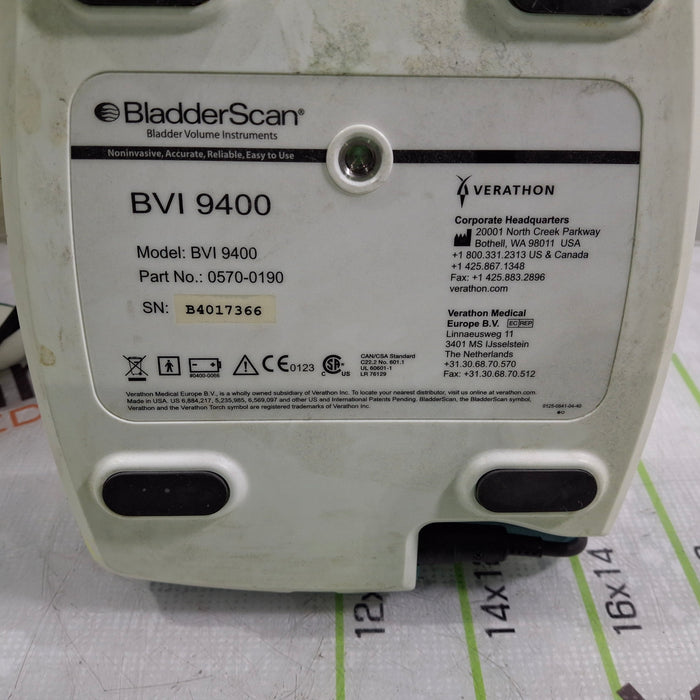 Verathon Medical, Inc BVI 9400 Bladderscan