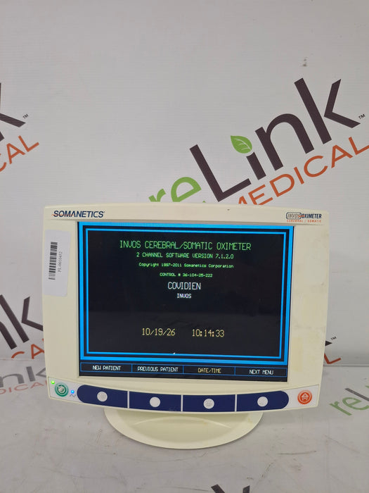 Somanetics Invos 5100C Cerebral Oximeter Monitor