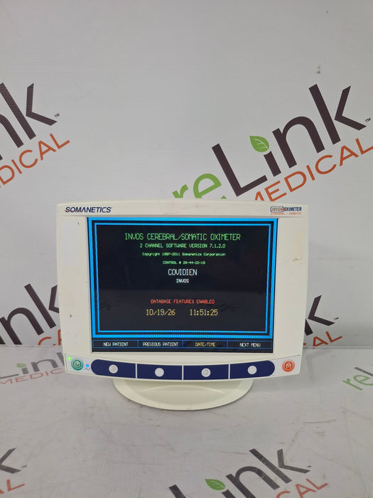 Somanetics Invos 5100C Cerebral Oximeter Monitor