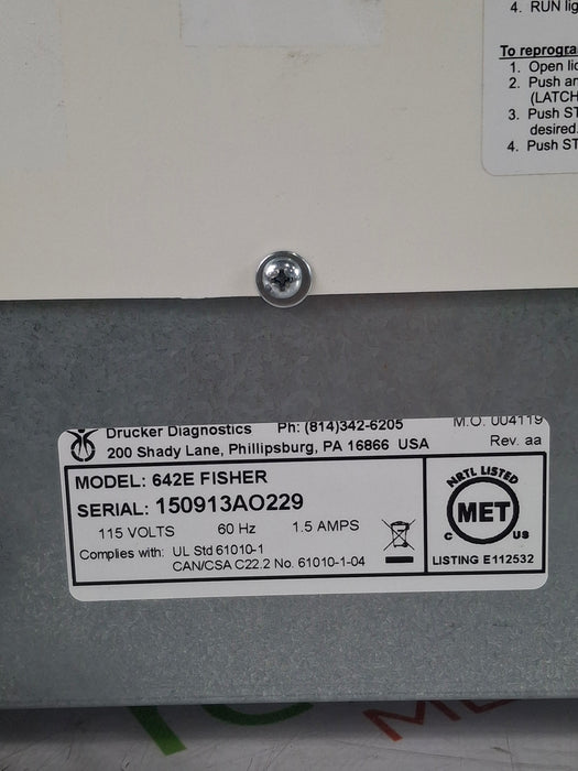 Drucker Diagnostics 642E Centrifuge