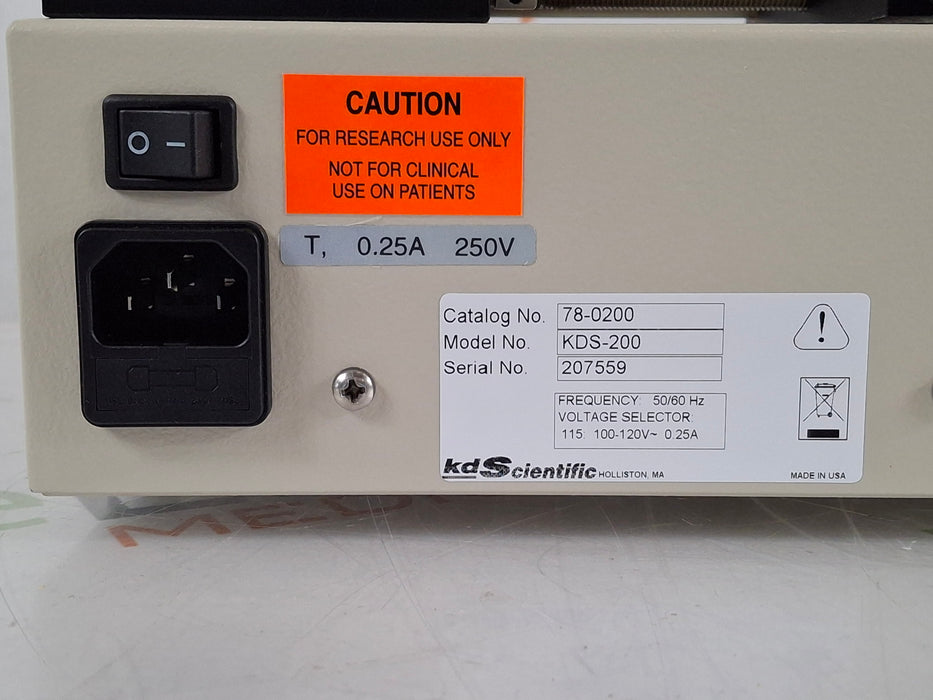 Cole Parmer KDS200 Laboratory Syringe Pump
