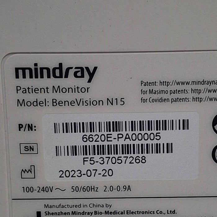 Mindray Benevision N15 Patient Monitor
