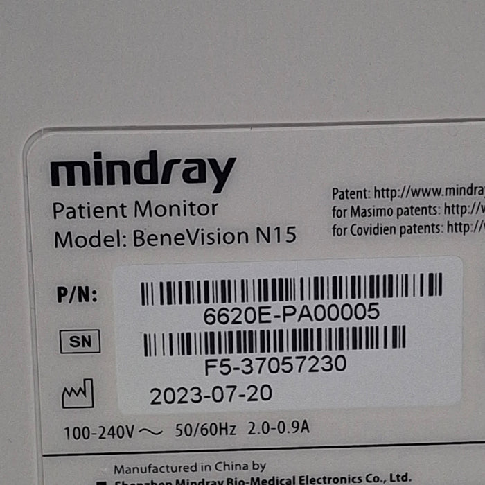 Mindray Benevision N15 Patient Monitor