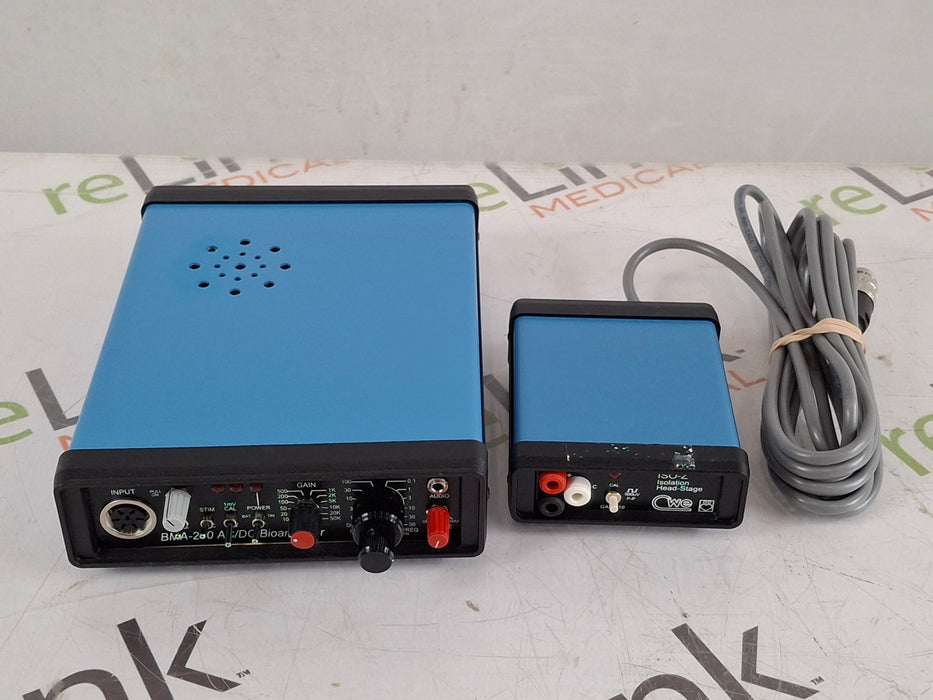 CWE Inc BMA-200 AC/DC Bioamplifier w/ISO-Z Isolation Head Stage