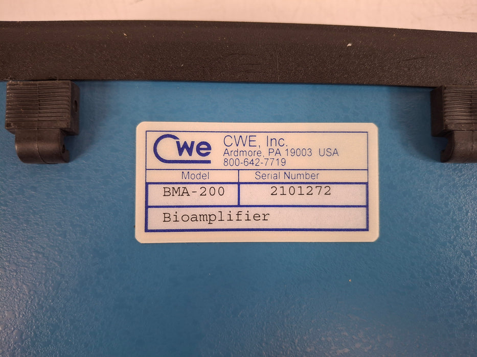 CWE Inc BMA-200 AC/DC Bioamplifier w/ISO-Z Isolation Head Stage