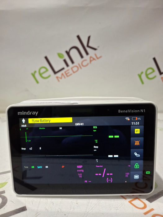 Mindray Benevision N1 Nellcor Transport Monitor