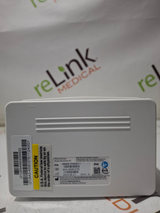 Mindray Benevision N1 Nellcor Transport Monitor