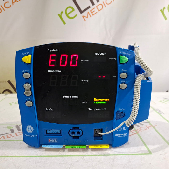 GE Healthcare Dinamap V100 - NIBP, SpO2, Temp Vital Signs Monitor