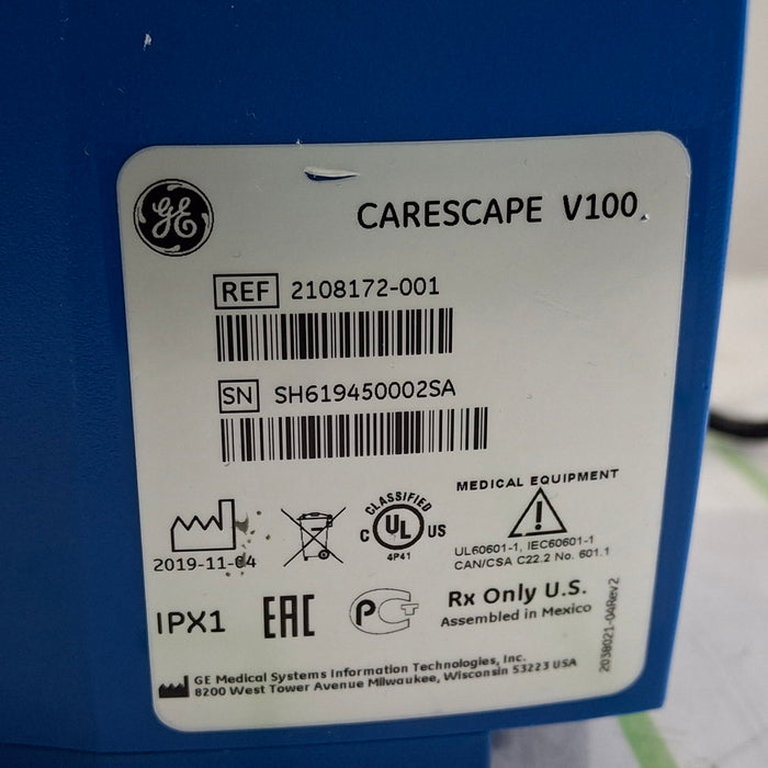 GE Healthcare Dinamap V100 - NIBP, SpO2, Temp Vital Signs Monitor