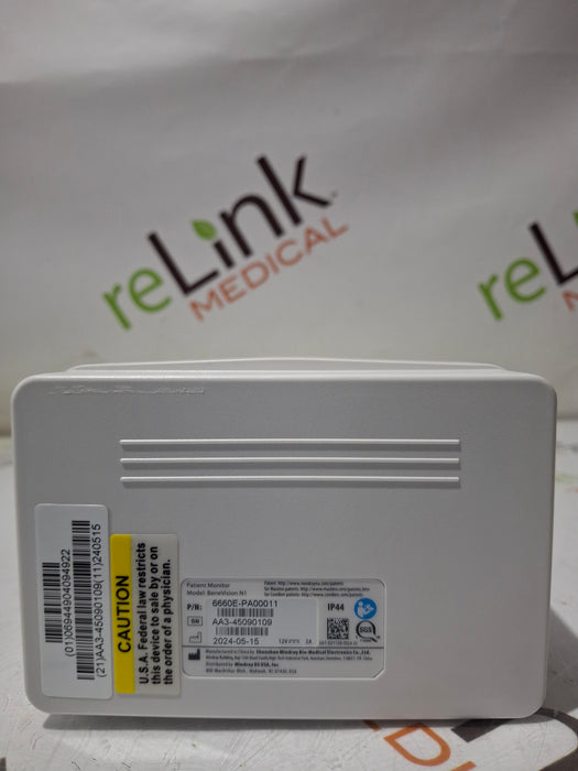 Mindray Benevision N1 Nellcor Transport Monitor