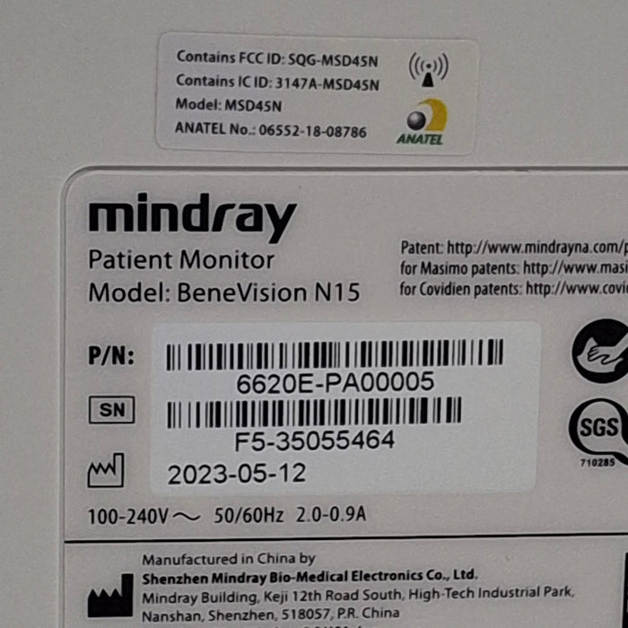 Mindray Benevision N15 Patient Monitor
