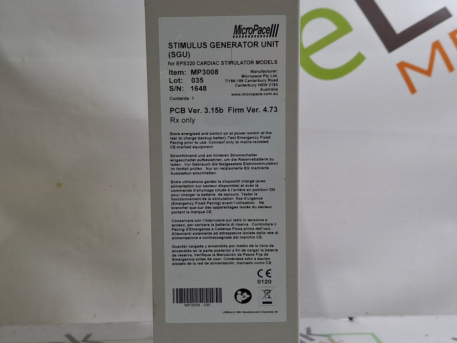 Bard Medical MicroPace III EKG