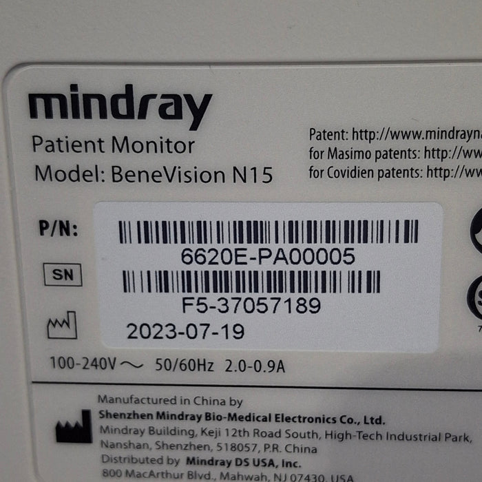 Mindray Benevision N15 Patient Monitor