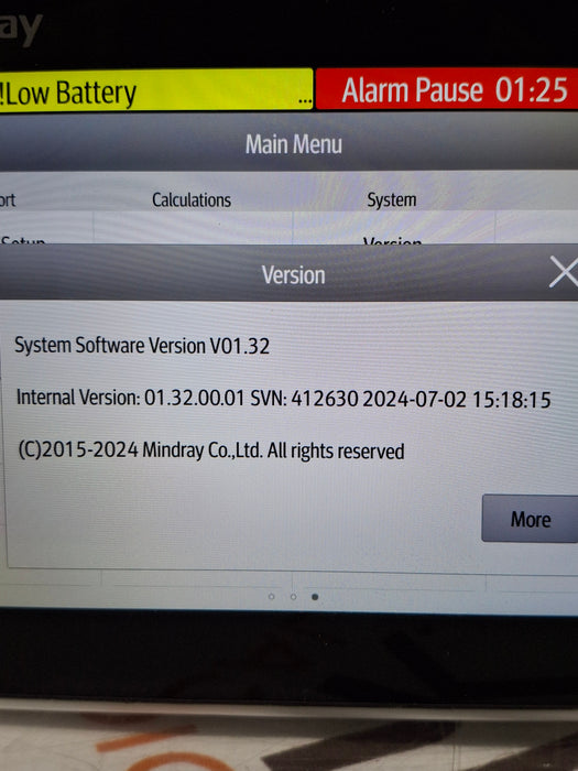 Mindray Benevision N1 Nellcor Transport Monitor