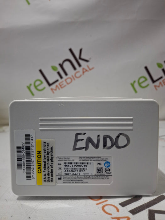 Mindray Benevision N1 Nellcor Transport Monitor