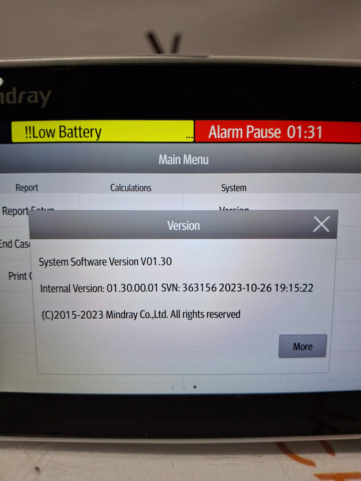 Mindray Benevision N1 Nellcor Transport Monitor