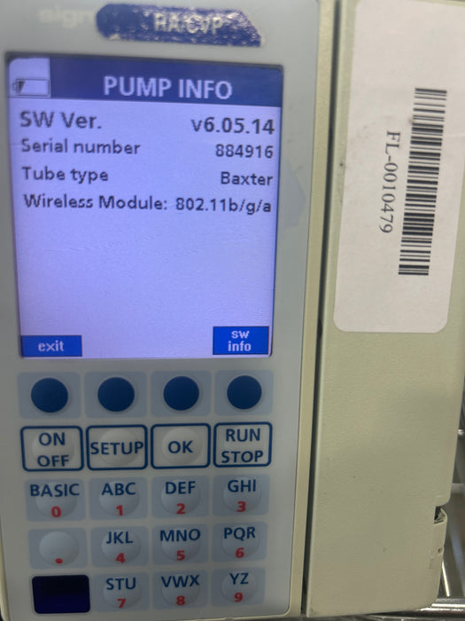 Baxter Sigma Spectrum 6.05.14 with A/B/G/N Battery Infusion Pump