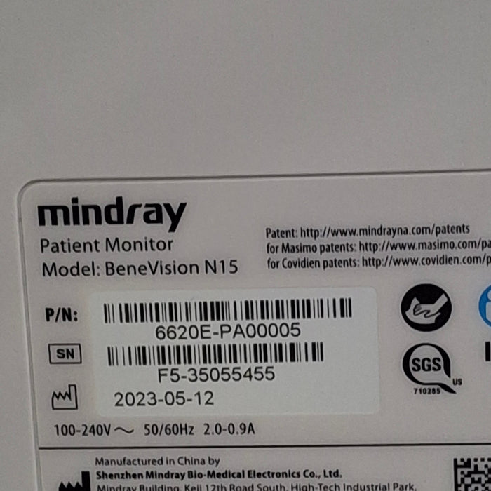 Mindray Benevision N15 Patient Monitor