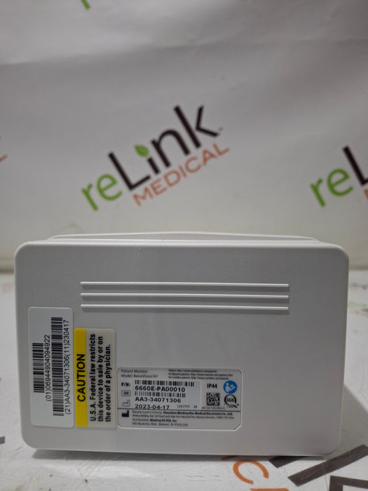 Mindray Benevision N1 Nellcor Transport Monitor
