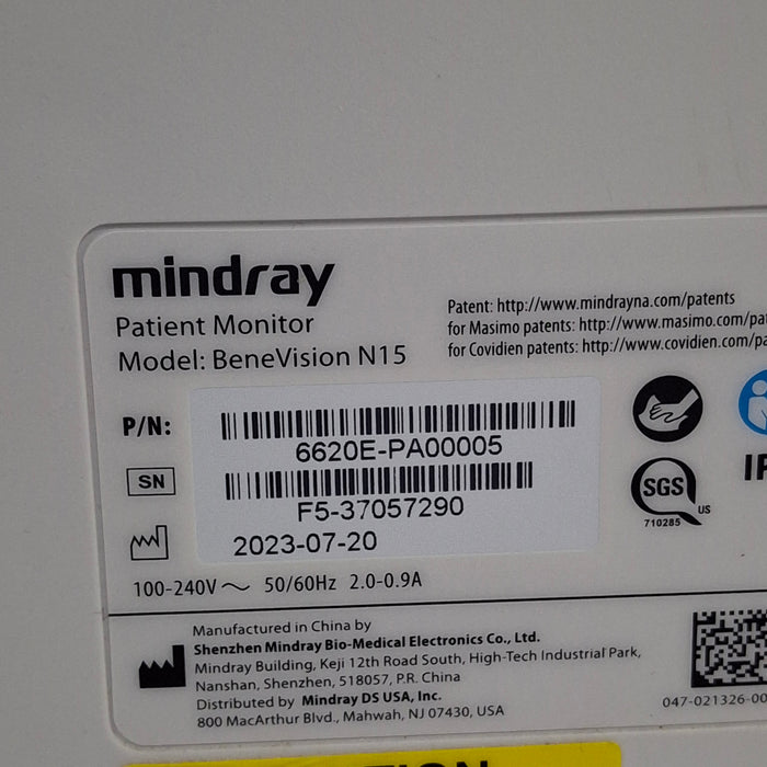Mindray Benevision N15 Patient Monitor