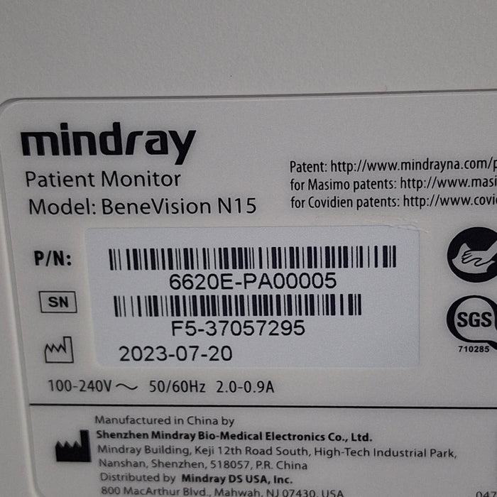 Mindray Benevision N15 Patient Monitor