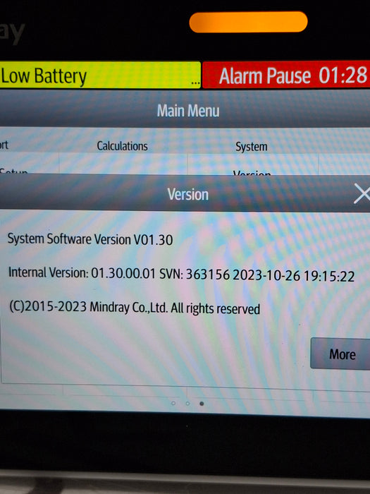 Mindray Benevision N1 Nellcor Transport Monitor