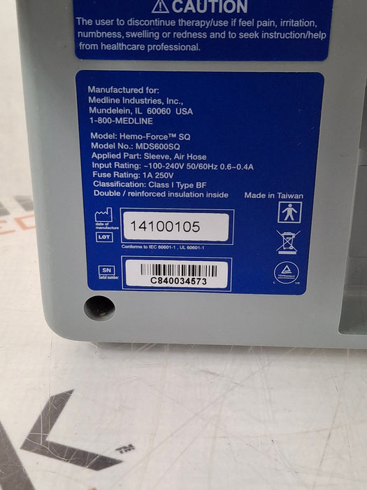 Medline Hemo-Force MDS-600 SQ DVT Compression Pump