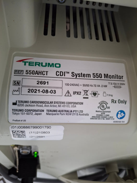 Terumo Cardiovascular Systems Corporation CDI 550 Monitor
