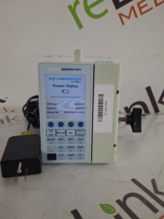 Baxter Sigma Spectrum 6.02.07 with B/G Battery Infusion Pump