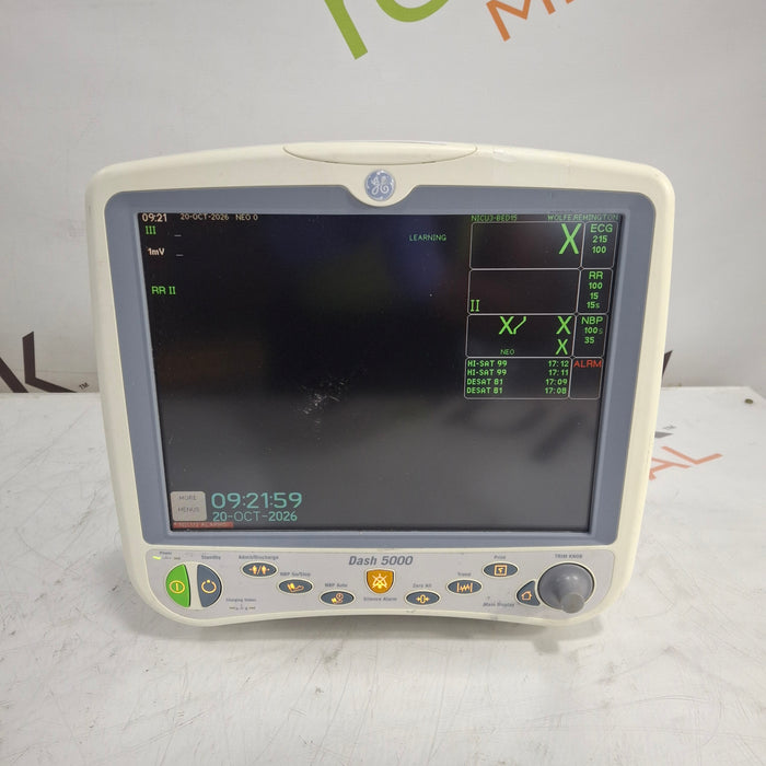 GE Healthcare Dash 5000 - Masimo SpO2 Patient Monitor