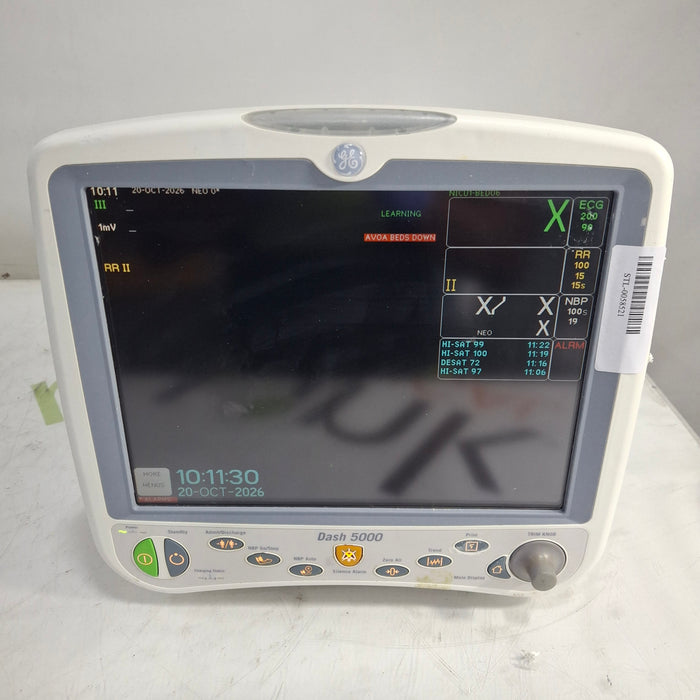 GE Healthcare Dash 5000 - Masimo SpO2 Patient Monitor