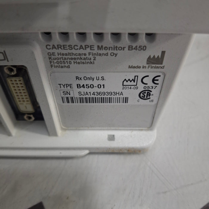 GE Healthcare Carescape B450 Critical Care Patient Monitor
