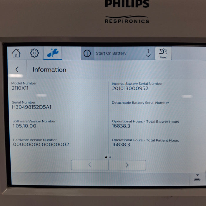 Philips Trilogy Evo Ventilator