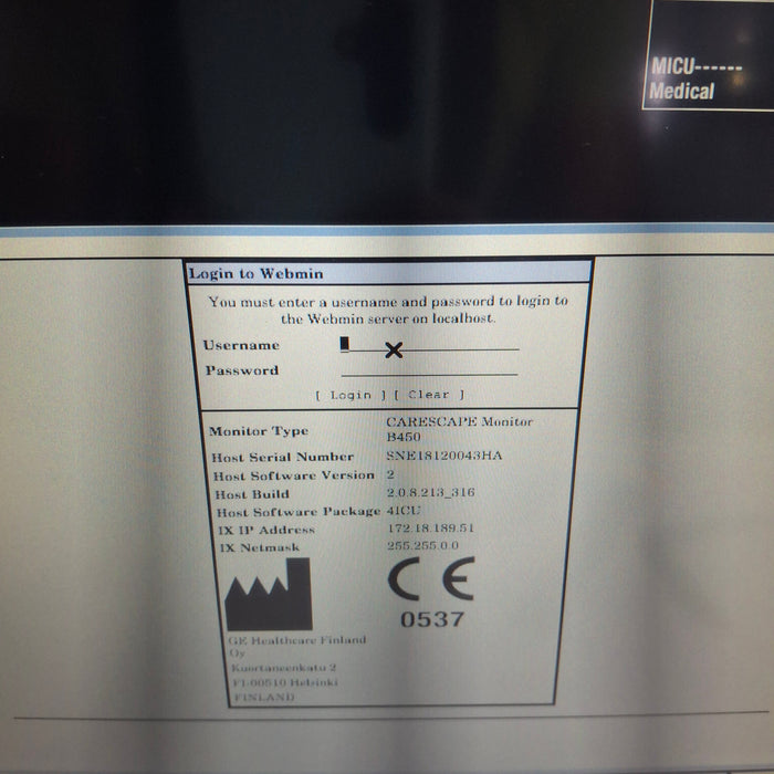 GE Healthcare GE Healthcare Carescape B450 Critical Care Patient Monitor Patient Monitors reLink Online