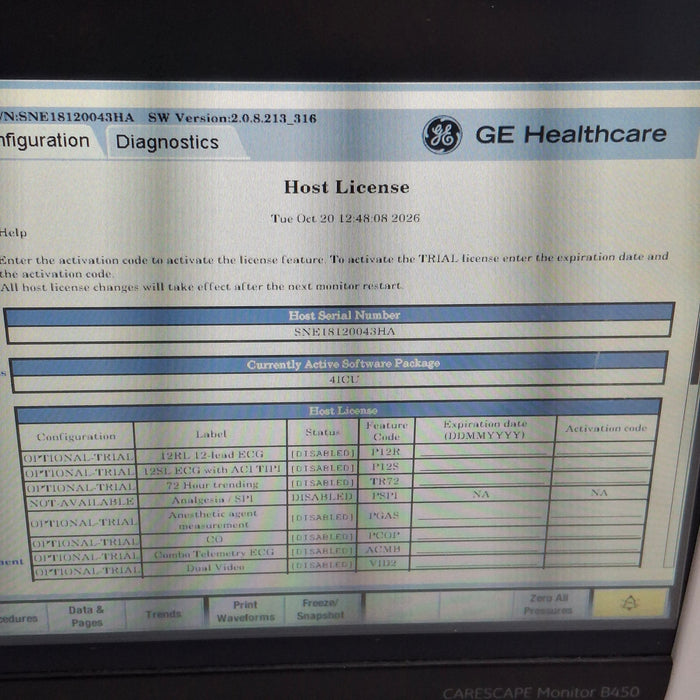 GE Healthcare GE Healthcare Carescape B450 Critical Care Patient Monitor Patient Monitors reLink Online
