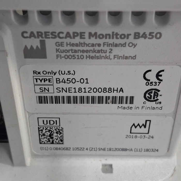 GE Healthcare GE Healthcare Carescape B450 Critical Care Patient Monitor Patient Monitors reLink Online